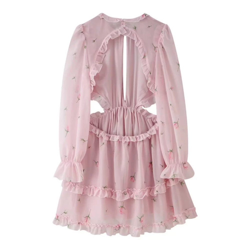 ZARA Hot Selling Sexy Floral Lace Crop Dress